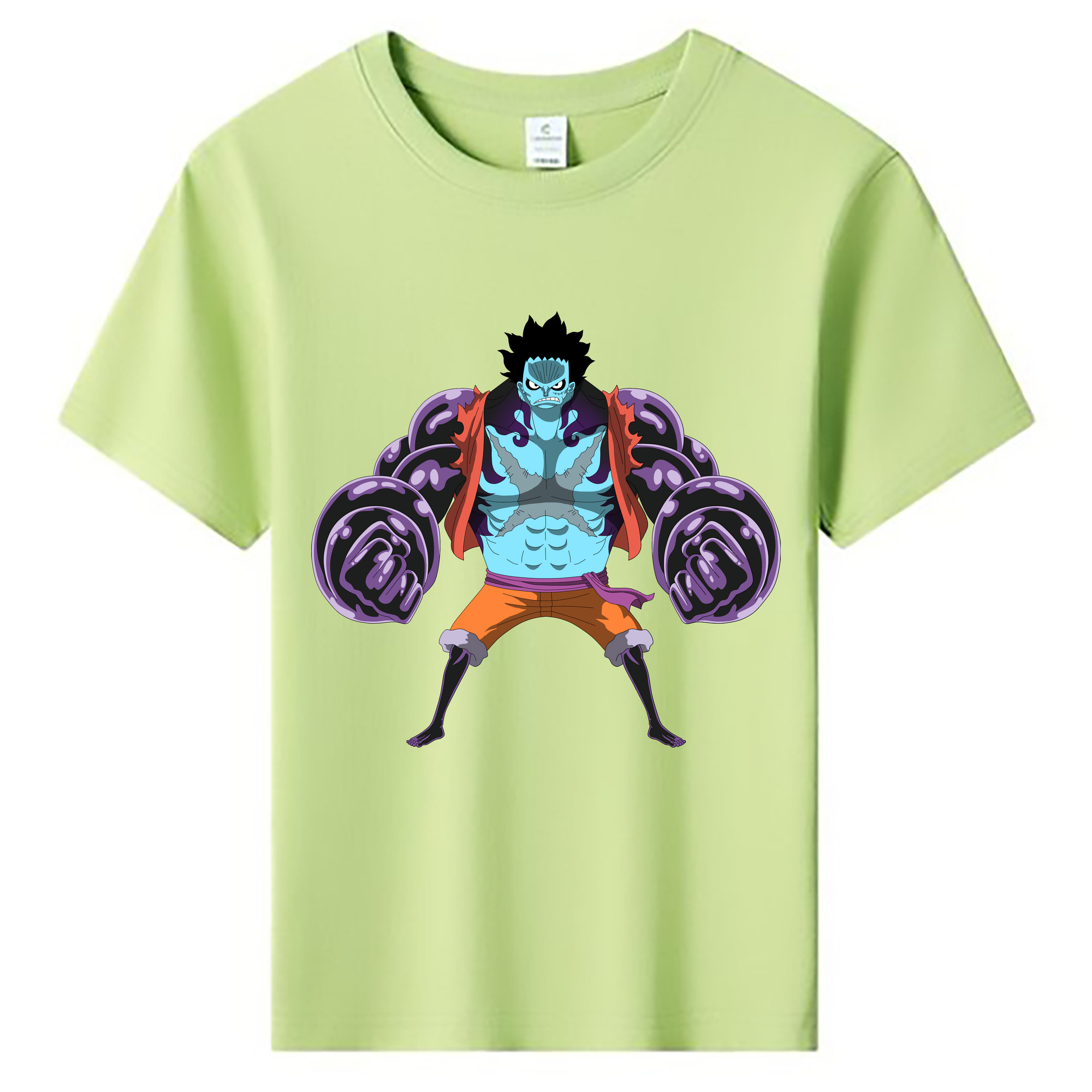 ワンピース モンキー・D・ルフィ ONE PIECE Monkey D. Luffy 綿100％キッズTシャツ（フロントプリント）